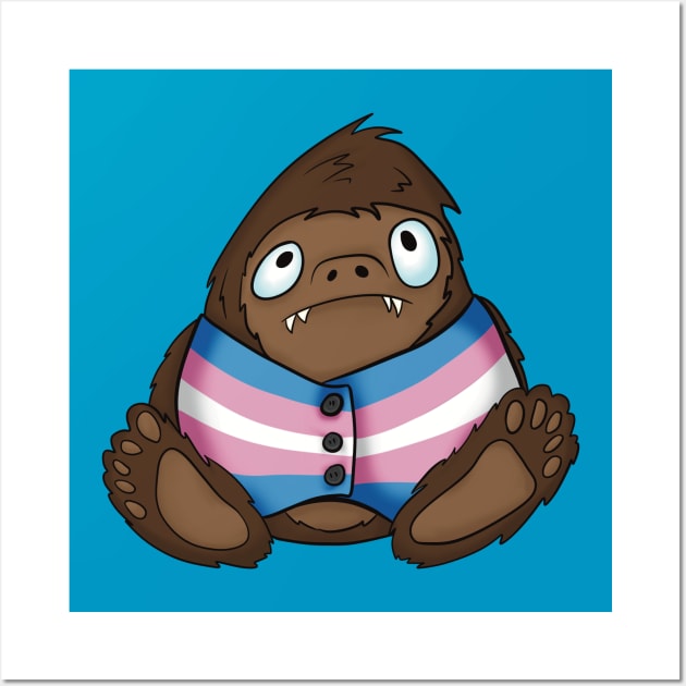 Pride Bigfoot Transgender Vest Wall Art by PepperSparkles